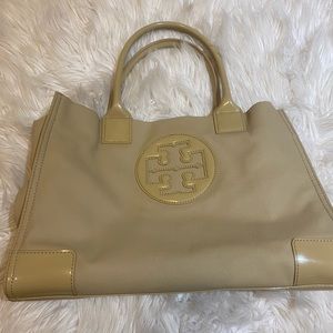 TORY BURCH mini Ella tan tote!
